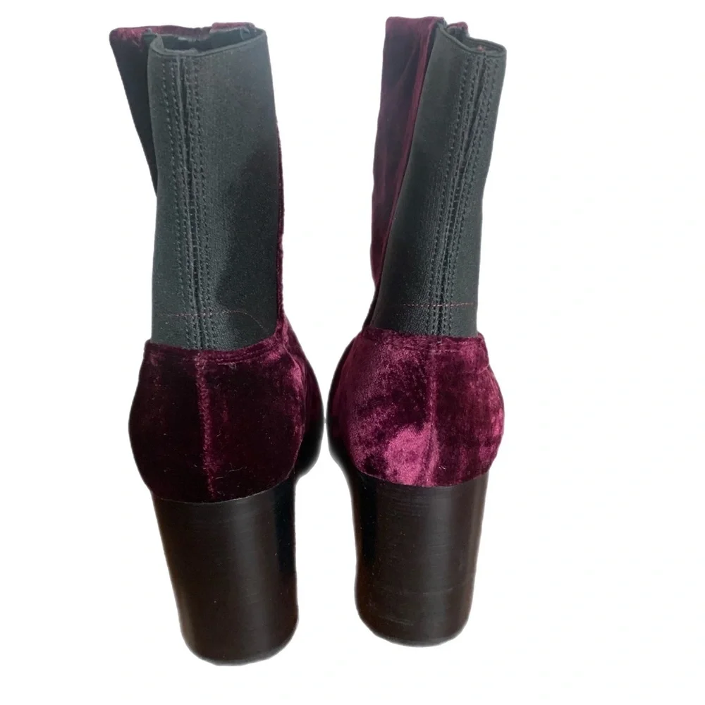 NEW Rag & Bone AGNES BOOT Suede in Black Cherry - Picture 8 of 10